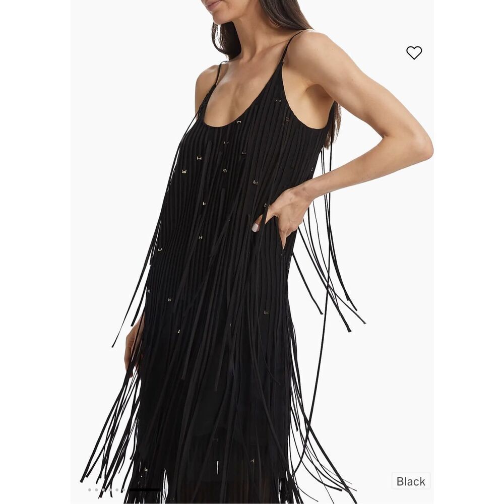 Jason Wu Collection Embroidred Fringe Tulle Minidress in Black NWT Size 6 - Picture 3 of 10